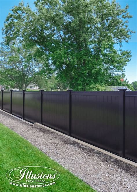 Black Fence Idea from Illusions Vinyl Fence. PVC Vinyl privacy fencing ...