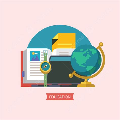 College Education Vector Design Images, Education College School Vector Illustration, Globe ...