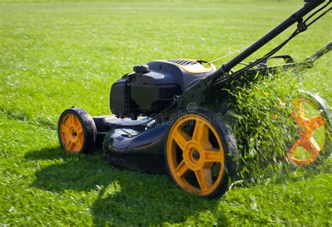 Lawn mower stock photo. Image of park, lawn, outdoor - 71380606