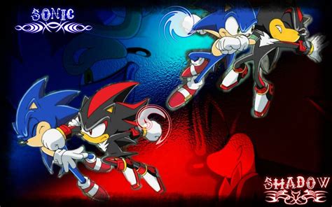 Sonic VS Shadow Wallpaper by LaryTheHedgehog09 on DeviantArt