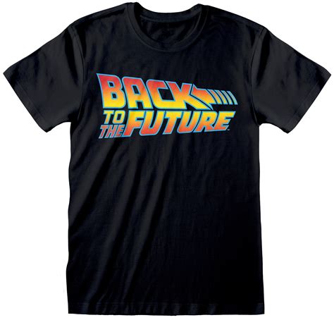 Back To The Future 'Logo' Black T-Shirt - NEW & OFFICIAL! | eBay