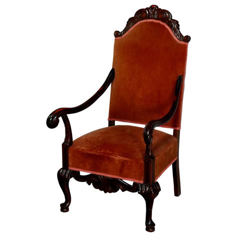 Antique Oversized Carved Medieval Throne Chair at 1stdibs