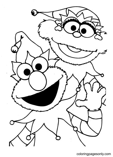 Elmo and Abby Coloring Page - Free Printable Coloring Pages