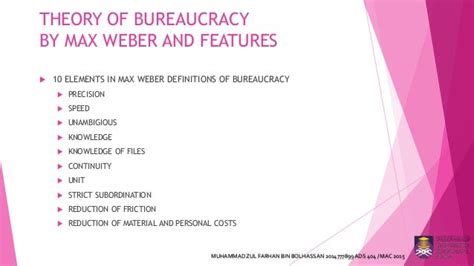 Max weber’s theory of bureaucracy and its criticism