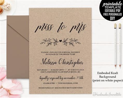 Templates Diy Rustic Wedding Invitations - jengordon288