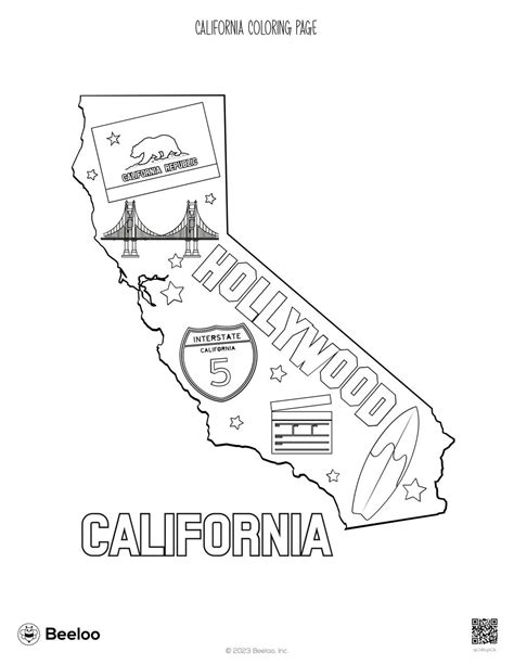 California-themed Coloring Pages • Beeloo Printable Crafts and Activities for Kids