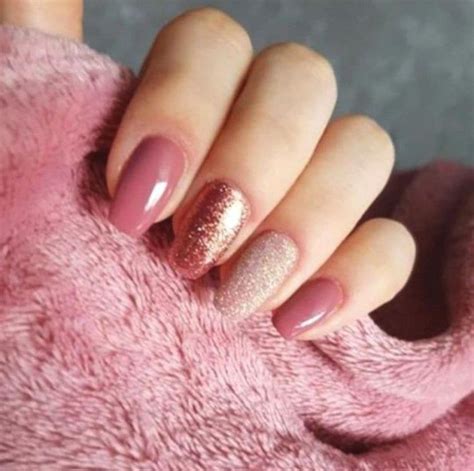 Romantic Pink Nail Color 2019 To Try Now 42 | Rose gold nail art, Gold ...