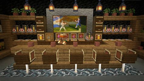 A bar!! Haha | Minecraft decorations, Minecraft room, Minecraft designs