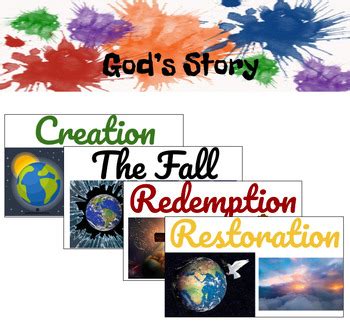 God's Story (Creation, Fall, Redemption, Restoration) Posters | TPT