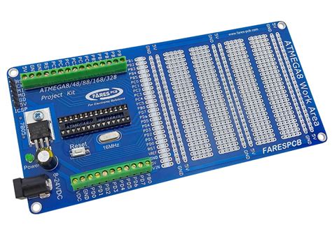 ATMEGA8/48/88/168/328 Project Kit – Fares PCB