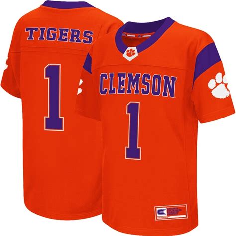 Colosseum #1 Clemson Tigers Youth Orange Football Jersey