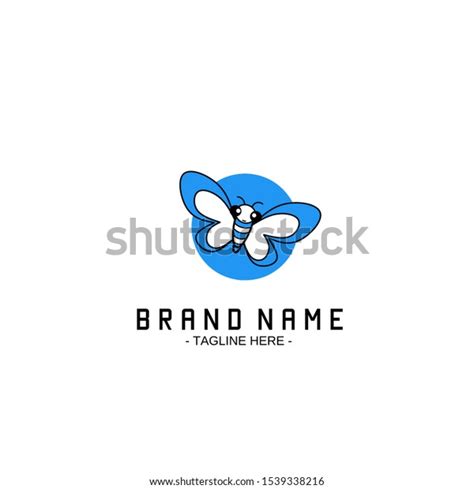 Blue Butterfly Modern Logo Design Look Stock Vector (Royalty Free ...