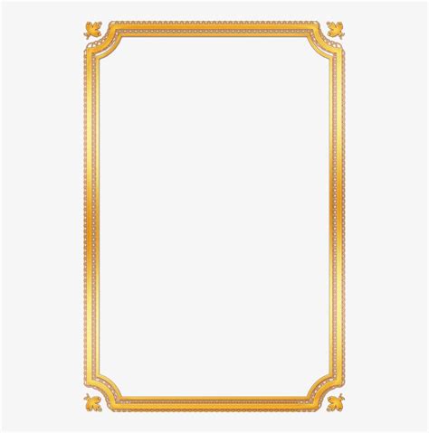 Download Gold Frame Png - Fancy Gold Border Png | Transparent PNG Download | SeekPNG