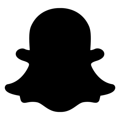 Black Logo Snapchat Filled Png