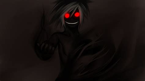 Wallpaper : black, monochrome, dark, anime, red eyes, demon, ghosts, darkness, screenshot, chest ...