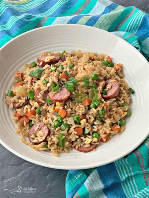 Kielbasa Fried Rice - A flavorful 15 Minute Skillet Meal!