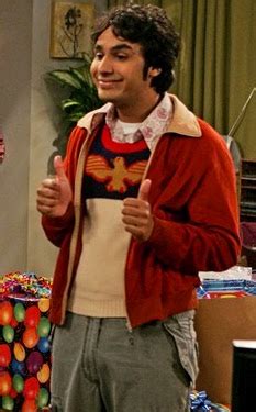 TV and movies: Kunal Nayyar as Rajesh Koothrappali