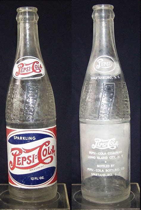 Vintage Pepsi Bottle RWB Double Dot 12 OZ. Spartanburg S.C. 1947 | Pepsi, Bottle, Soda bottles