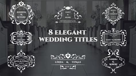 Elegant Wedding Titles - Premiere Pro Templates | Motion Array