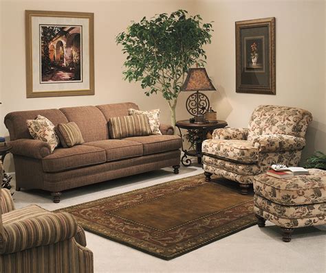 Smith Brothers 346 Traditional Styled Chair and Ottoman Set | Sheely's ...