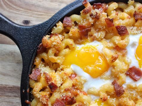 Breakfast Mac and Cheese with Baked Eggs | Indulgent Eats - Dining, Recipes & Travel