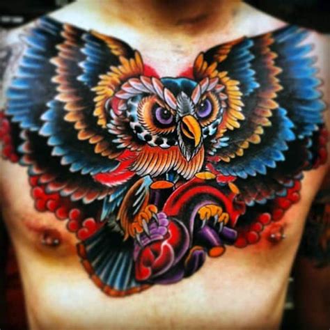 70 Owl Tattoos For Men - Creature Of The Night Designs