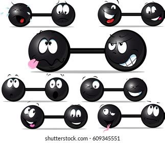 Funny Dumbbell Cute Face Cartoon Vector Stock Vector (Royalty Free ...