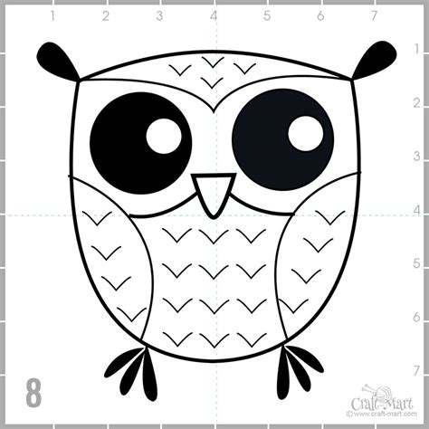 213-drawing-owl-kids-step-8 - Craft-Mart