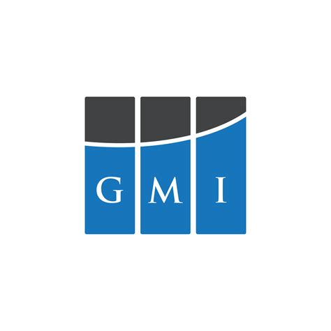 GMI letter logo design on WHITE background. GMI creative initials letter logo concept. GMI ...