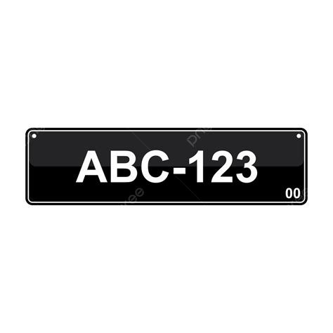 Black License Plate Six Letters Editable Vector, License Plate, Black License Plate, License ...