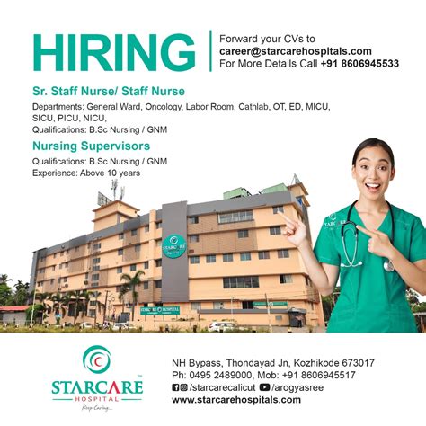 MULTIPLE JOB VACANCIES-STARCARE HOSPITAL