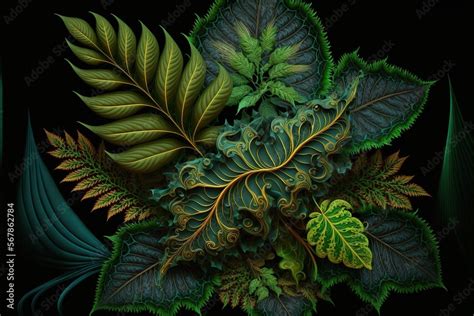 Visualization of the fractal patterns in plant leaf arrangements ...