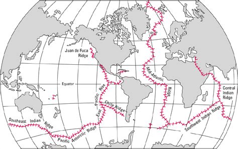 Mid Ocean Ridges Map