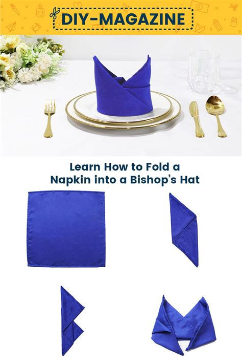 Napkin Folding Bishop’s Hat Tutorial | Bishop hat, Napkin folding, Napkins