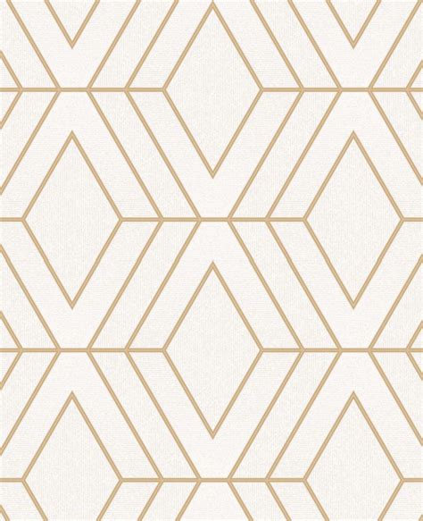 Albany Pulse Diamond White and Gold Wallpaper main image | Gold ...