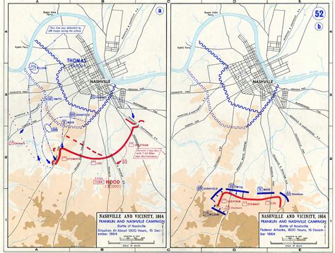 Map showing Battle of Nashville