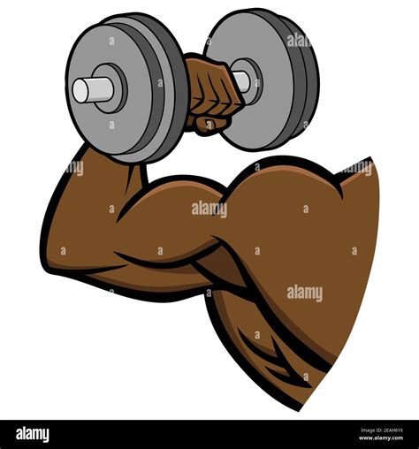 Bodybuilder - A cartoon illustration of a man lifting weights for ...