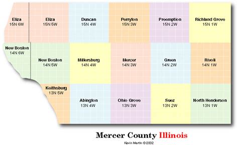 Maps of Mercer County, Illinois