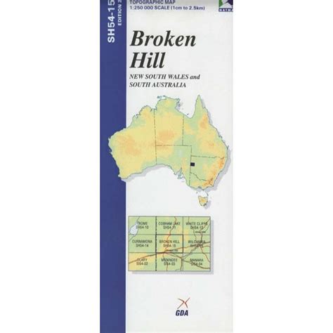 Broken Hill Topographic Map - SH54-15 - Carto Graphics