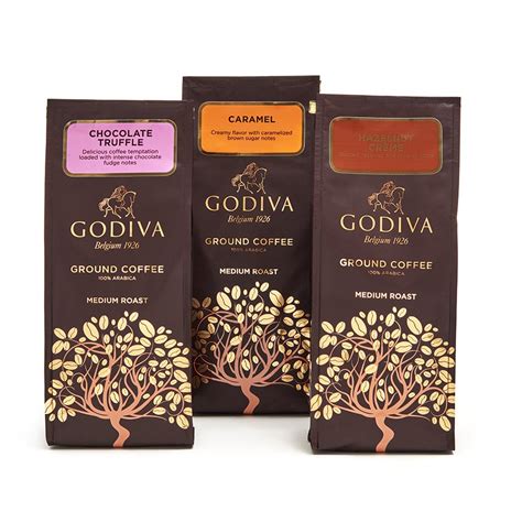 Amazon | 海外直送品 Godiva Chocolatier Ground Coffee Set, Premium Medium ...