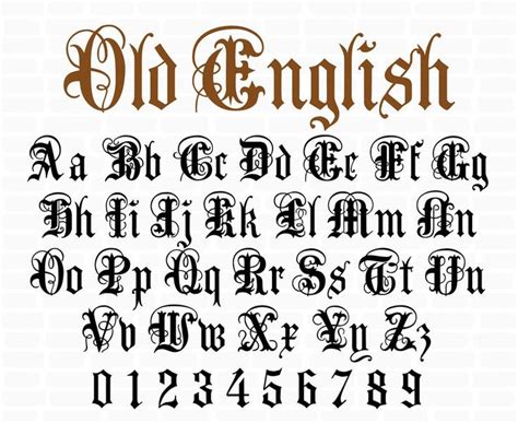Old English font Gothic font Gothic letters Old English | Etsy in 2021 | English fonts, Gothic ...