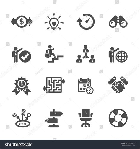 Business Icon Set Vector Eps10 Stock Vector (Royalty Free) 251336299 | Shutterstock