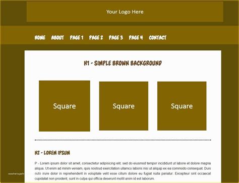 Basic HTML Website Templates Free Download Of Simple Web Page Template ...