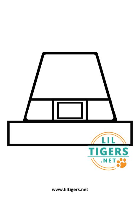 Free Printable Pilgrim Hat Template and Coloring Pages - Lil Tigers