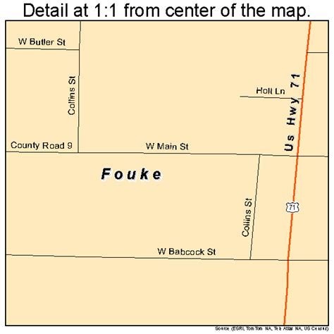 Fouke Arkansas Street Map 0524640