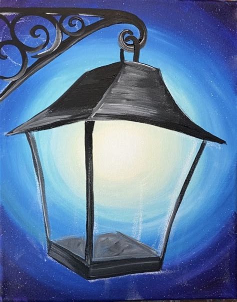 Lantern Painting - Fall Night - Step By Step Acrylic Tutorial Online