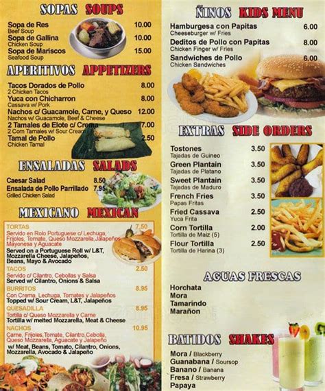 El Salvador Restaurant Menu, Menu for El Salvador Restaurant, Bushwick, New York City ...