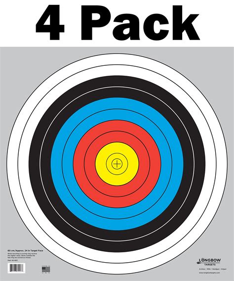 60 cm 24 in Bullseye Archery and Gun Targets by Longbow Targets 4 10 25 | eBay