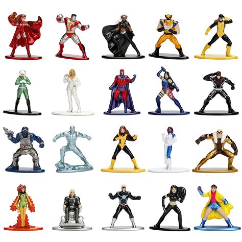 Marvel X-Men 20 Pack Die-Cast Figures, 1.65" Scale Collectable Figurine 100% Metal, Made of 100% ...