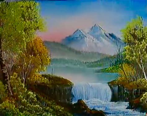 Sea Dean - Paint a Masterpiece: Mountain Waterfall - Bob Ross in Acrylic S2 E12 #30in30 - 24